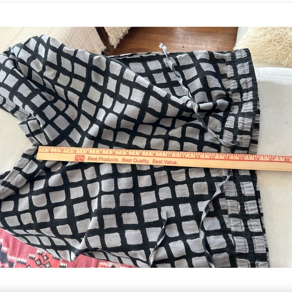 HAPPY FRENCH GANG Marius Black and Grey Grid Balloon Pants - NWOT - O/S - Picture 12 of 13
